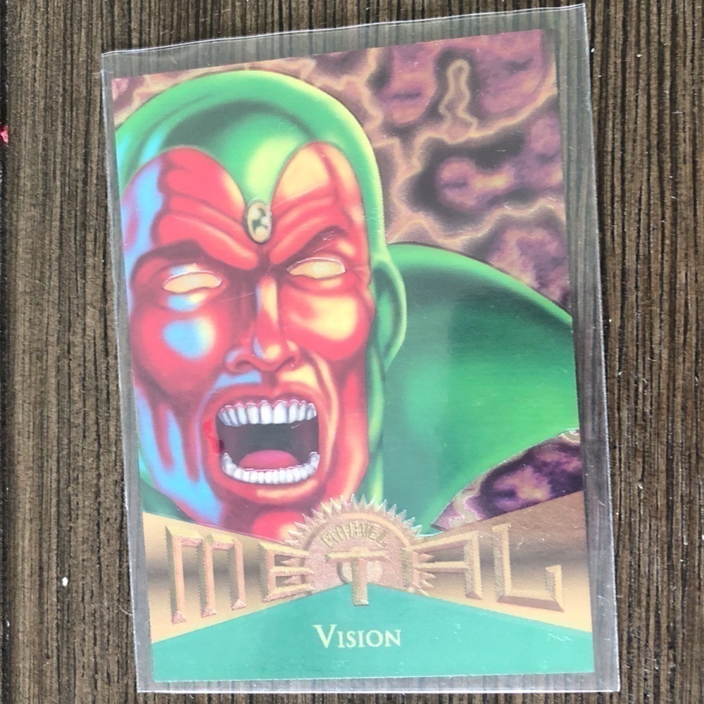 1995 Marvel Metal trading card: Vision #
